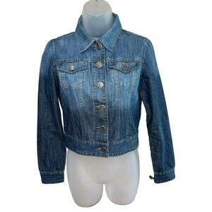 Iris Basics Ladies Cropped Denim Jacket Size Small